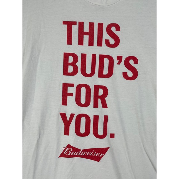 Lot Of 2 Budweiser Men's T-Shirts Size XL This Bud's for You Gildan Hanes - Picture 6 of 13